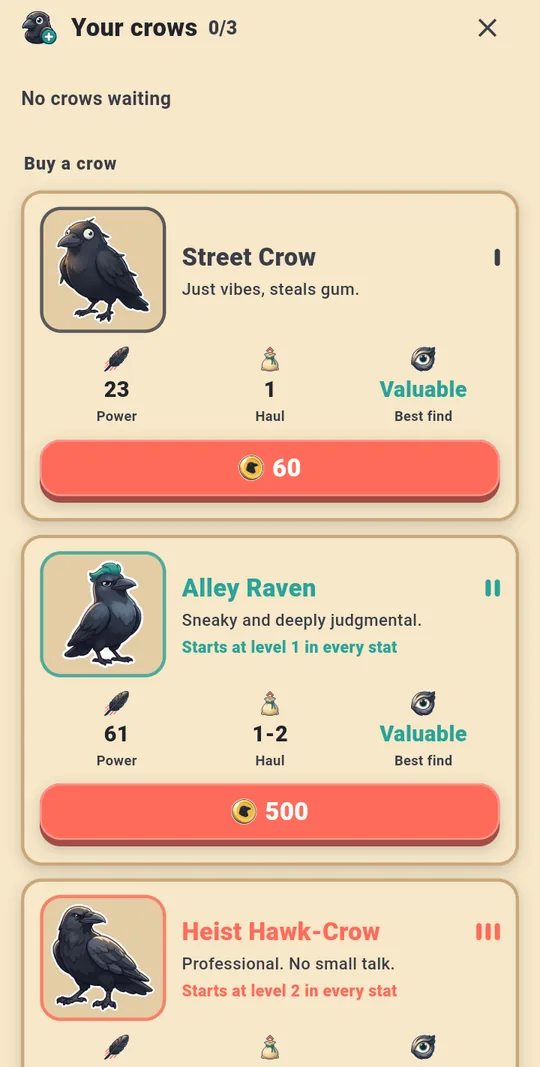 Recruiting a new bird of unknown temperament